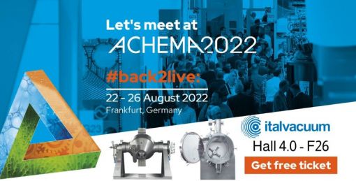 Achema 2022 hall 4.0 - stand f26 - francoforte