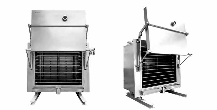 <strong>Essiccatore sottovuoto statico con porta pantografo: </strong>automazione avanzata per sicurezza ed efficienza