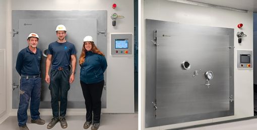 New industrial vacuum tray dryer installation for API production at Farmhispania facility